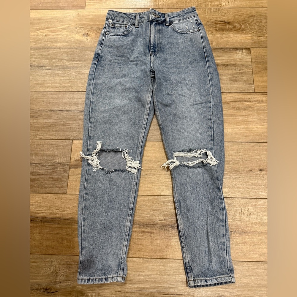 Topshop Blue Distressed Women Jeans